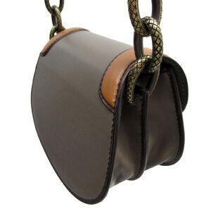Bottega Veneta leather bag gray shoulder brown gold